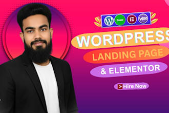 design a high converting landing page using wordpress elementor web design