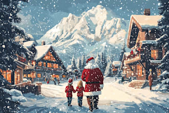 design christmas themed illustration