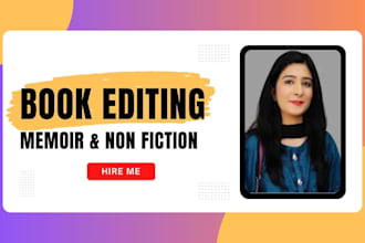 edit your memoir or book that you will be proud to share