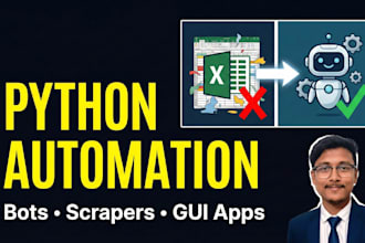 develop a custom python automation bot or gui desktop application