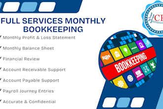 provide monthly full service bookkeeping for US company