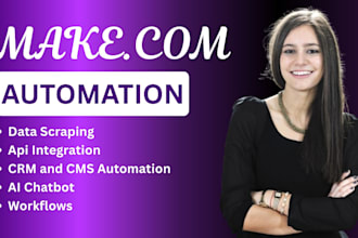 be make com expert, setup make automation, custom make scenarios, make workflow