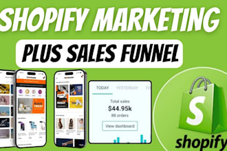 do shopify marketing plus sales funnel, boost shopify sales, ecommerce marketing