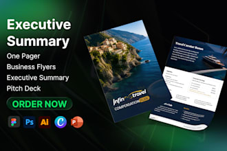 design one pager, business flyer and sales flyers