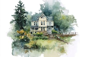 paint realistic landscape watercolor painting illustration
