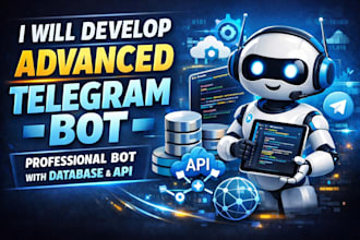 create professional telegram bot, do telegram shop bot professional telegram bot
