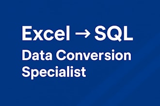 convert excel to sql insert, update, or create table script