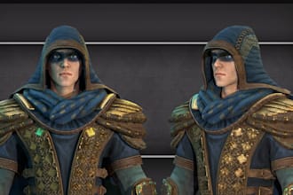 3d warrior character, metahuman model, modular3d, livelike model, rig3d, vtube