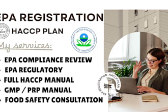 fda epa registration, product compliance, epr filing, haccp and label review