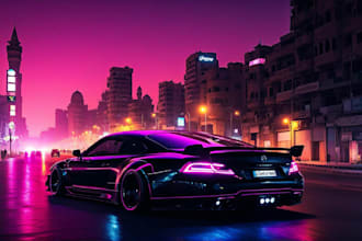 build cyberpunk neon city metaverse environment in ue5 with nanite and lumen