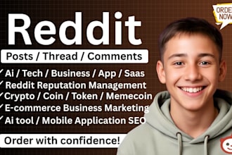 promote ai saas tool product cbd store or crypto website with reddit post upvote