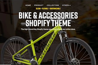 design modern shopify bike accessories electronics store that boosts convertion