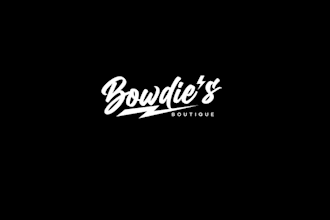 design unique bow die boutique logo
