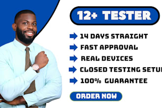 provide closed testing 12 testers 20 testers mobile app testing 12 tester