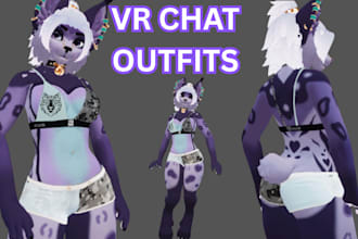 create fit custom vrchat props, outfits, clothes for vrc avatars fivem wears