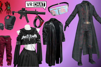 create fit custom vrchat props, outfits, clothes, vrc avatars assets fivem wears