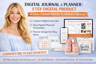 digital journal etsy digital planner etsy digital product digital planner etsy