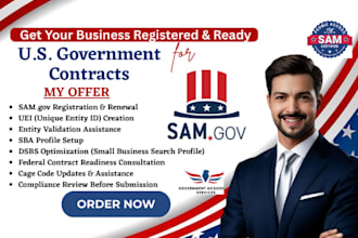 setup samgov registration capability statement, government contract website