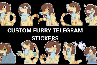 do a set of furry telegram stickers discord stickers furry nsfw stickers