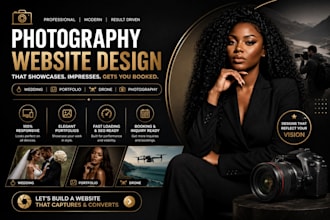 photography wedding website, portfolio drone website photography website design