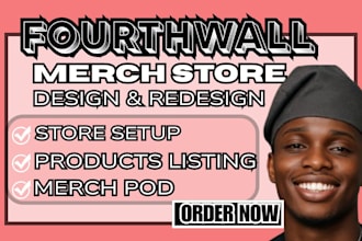 setup fourth wall shop, fourthwall website design, fourthwall merch pod store