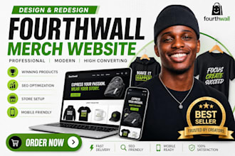 setup fourth wall shop, fourthwall website design, fourthwall merch pod store