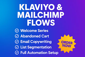 create and optimize klaviyo email marketing flows and shopify automations