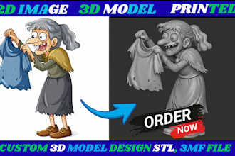 convert 2d to 3d printable model, 2d to 3d toy, image to 3d stl file