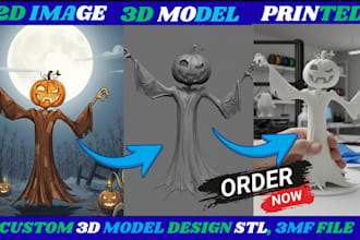 convert 2d to 3d printable model, 2d to 3d toy, image to 3d stl file