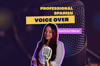 record a professional female spanish voice over