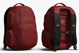 do realistic cgi render, 3d mockup design and animation for backpack and purse