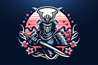 make different samurai knight mascot logo for your company