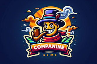 design outstanding danger smoking mascot logo with express deliver