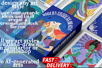 design tarot card, card deck, playing card, oracle card illustration digital art