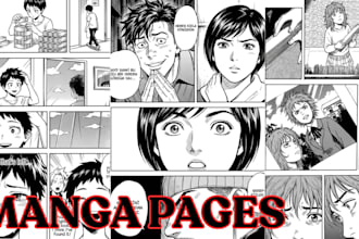 draw manga comic pages editable nsfw manga page anime manga art as manga artist