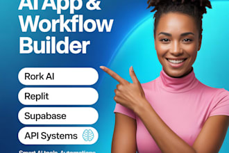 create smart ai apps and workflows using rork ai, replit, apis  modern systems