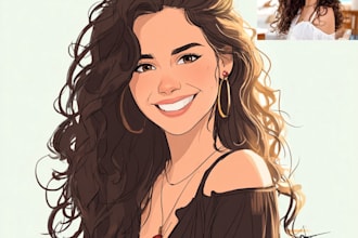 draw bighead cartoon avatar of your photo