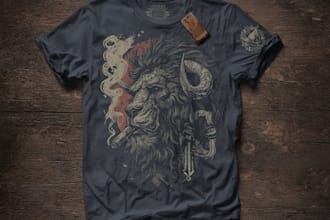 create vintage illustration t shirt