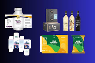 create product label design with product label packaging within 24 hours UK US