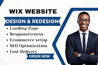 build wix website design, wix redesign, wix business site, wix ecommerce store