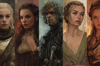draw your characters and fanart in semi realistic art