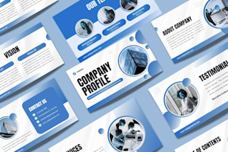 design a company profile powerpoint presentation webinar ppt business pitch deck