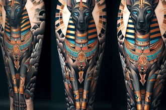 create a tattoo design for leg sleeve