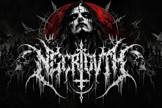 design an evil corpse paint metal logo