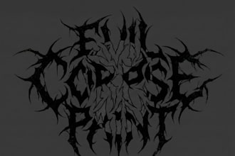 design an evil corpse paint metal logo