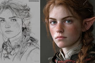 paint a realistic or fantasy portrait