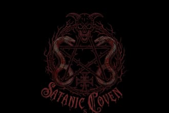 make a dark occult themed metal logo