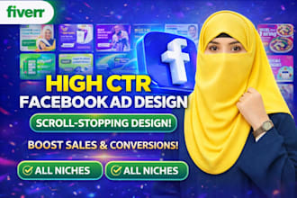 do high converting facebook ads design and banner ads design