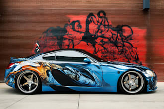 do car wrap design,vehicle decals or sticker wraps design