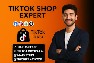 setup a 30k roi tiktok shop, tiktok dropshipping store and tiktok shop marketing